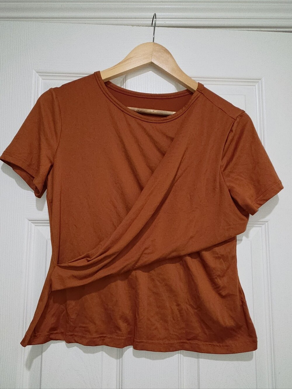 MOTF Rust Draped Short-Sleeve Tee
